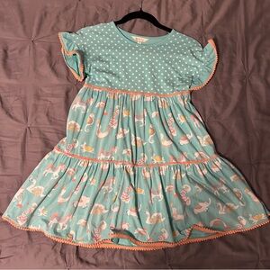 Matilda Jane Green and Blue Flutter Sleeve Sundress